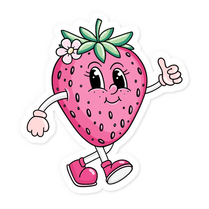 Sticker Fraise pour la vente par The Retail Supply
