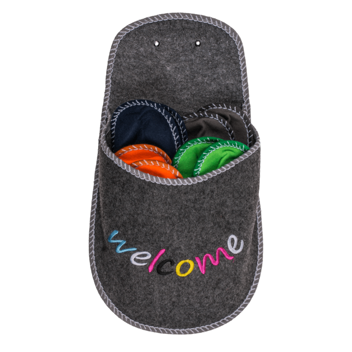 Out of the blue KG - Wholesale Slippers - Unisex - Jumbo felt slipper, Welcome,1