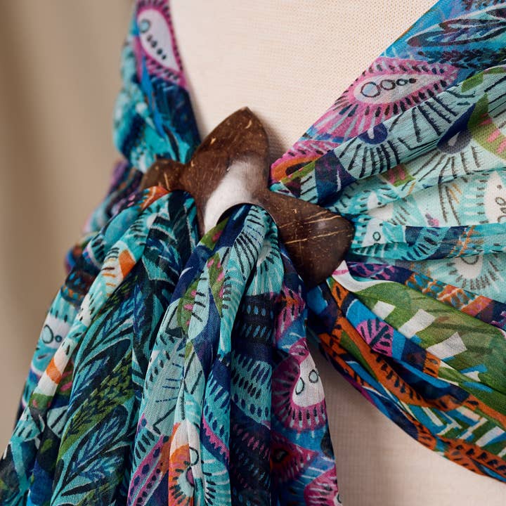 Ten Thousand Villages - Wholesale Scarf - Women's - Saaf Coconut Shell Scarf & Sarong Holder