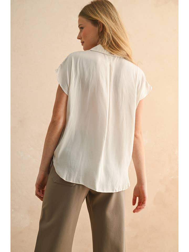 MIOU MUSE – Großhandel Hemd mit Button-down-Kragen – Damen – MMT1194 KNOPF-DOWN-HEMD MIT KAPPENÄRMELN7