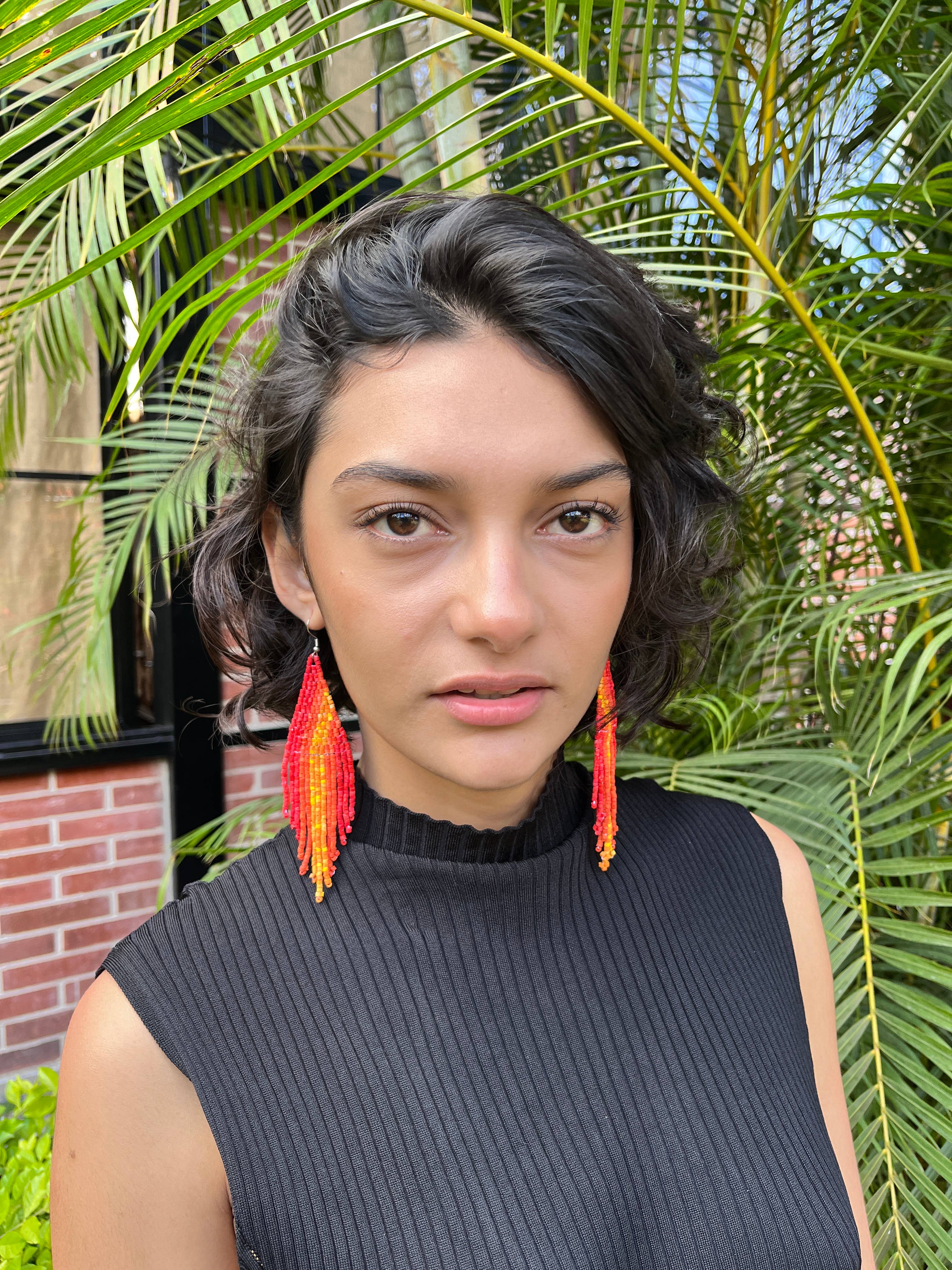 Los Colores de la Tierra - Wholesale Tassel Earrings - Lightweight Fringe Earrings in Elegant Ombre3