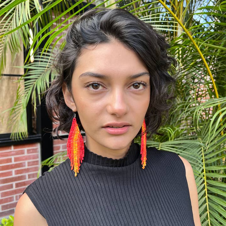 Los Colores de la Tierra - Wholesale Tassel Earrings - Lightweight Fringe Earrings in Elegant Ombre3