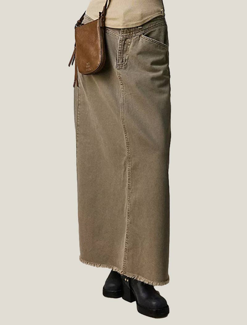 safistyle - Wholesale Skirt - Women's - Maxi Denim Skirt with Relaxed Fit8