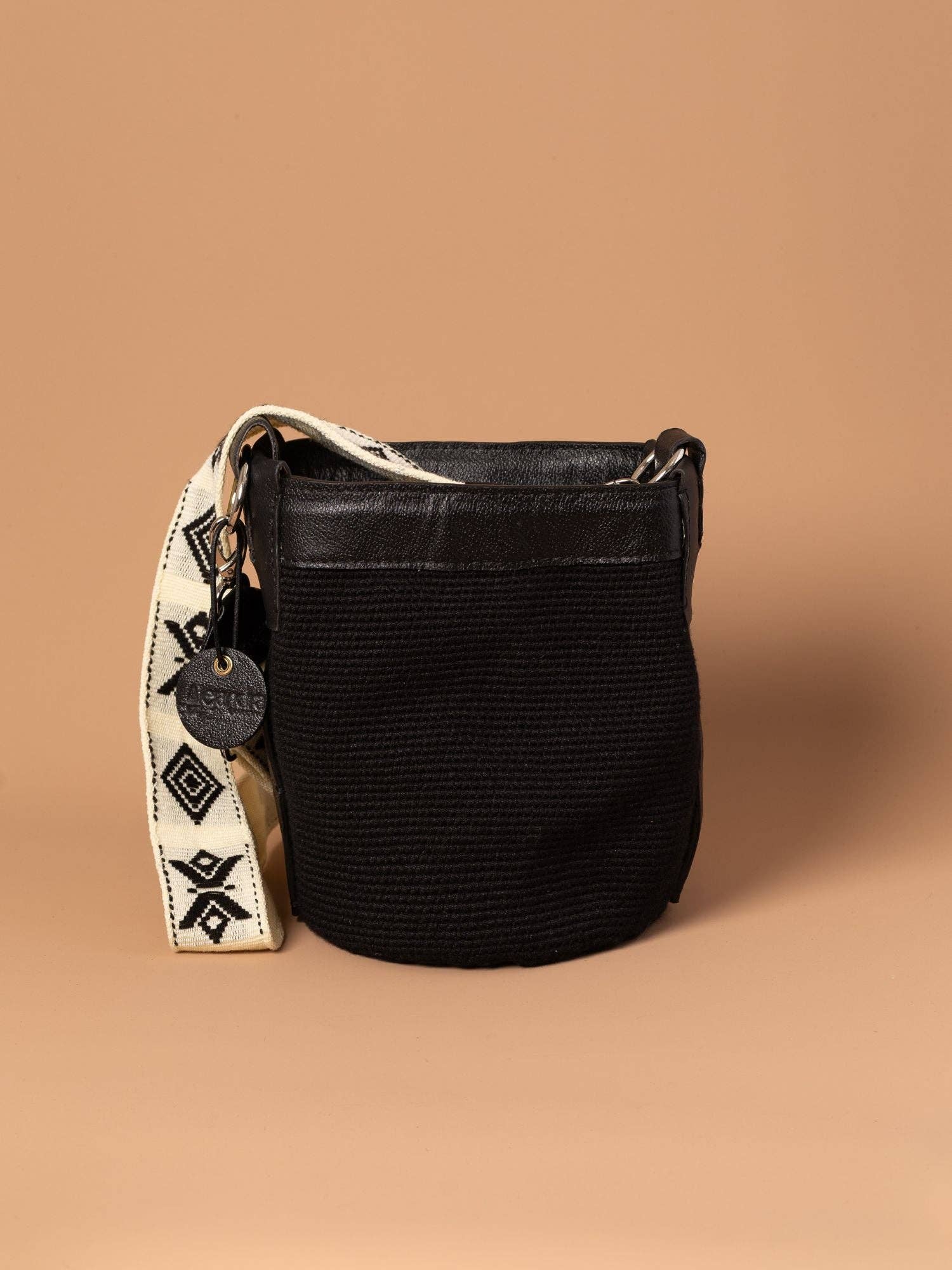 Alejandra Collective - Wholesale Crossbody Bag - Women's - Bianca Crochet Bucket Bag Black0