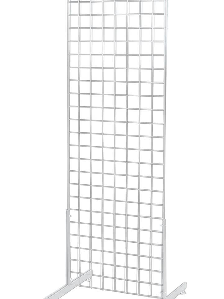 2' X 6' White Standing Grid Screen for wholesale by Store Supply Warehouse