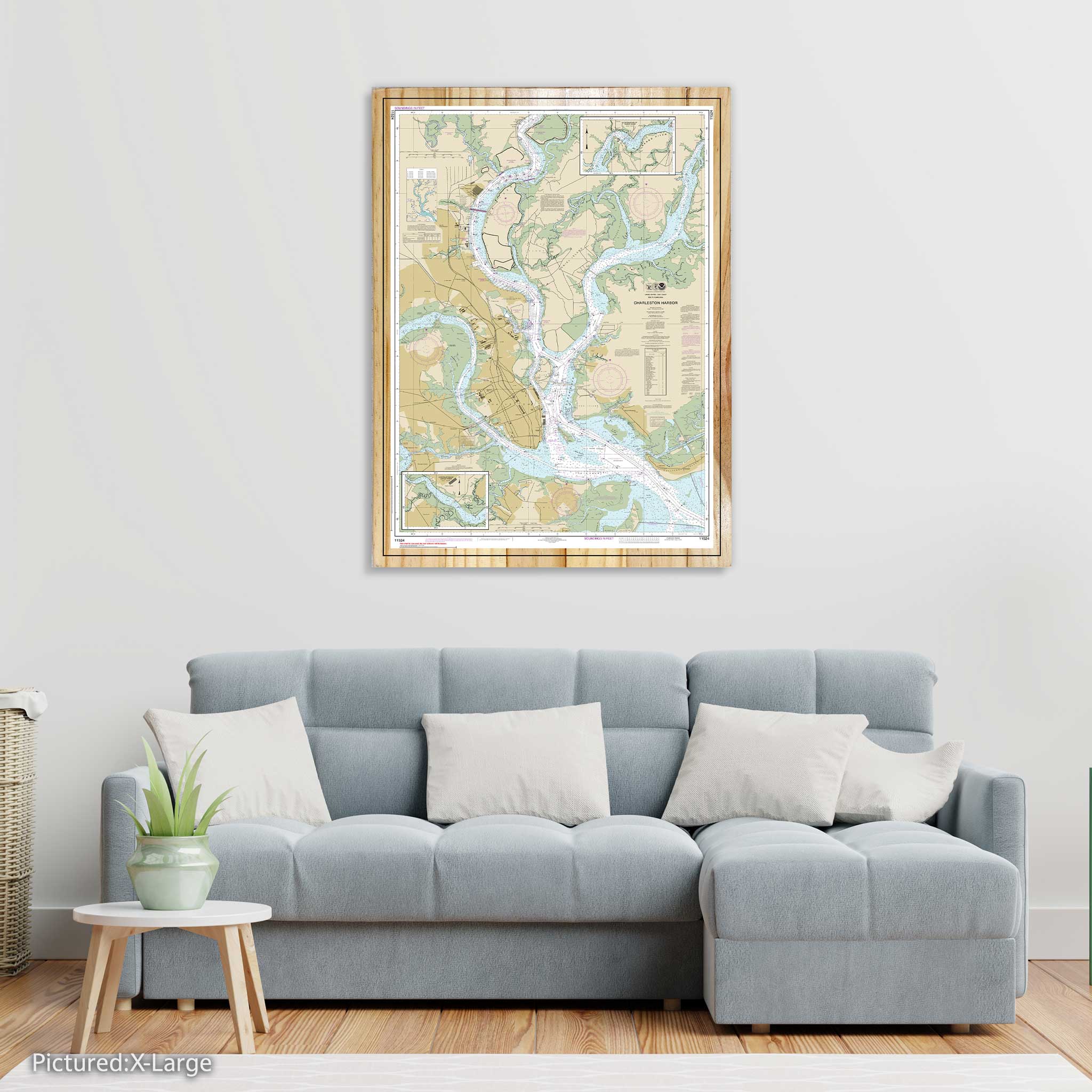 Fire & Pine – Mapa por atacado – Mapa Náutico do Porto de Charleston (NOAA)2