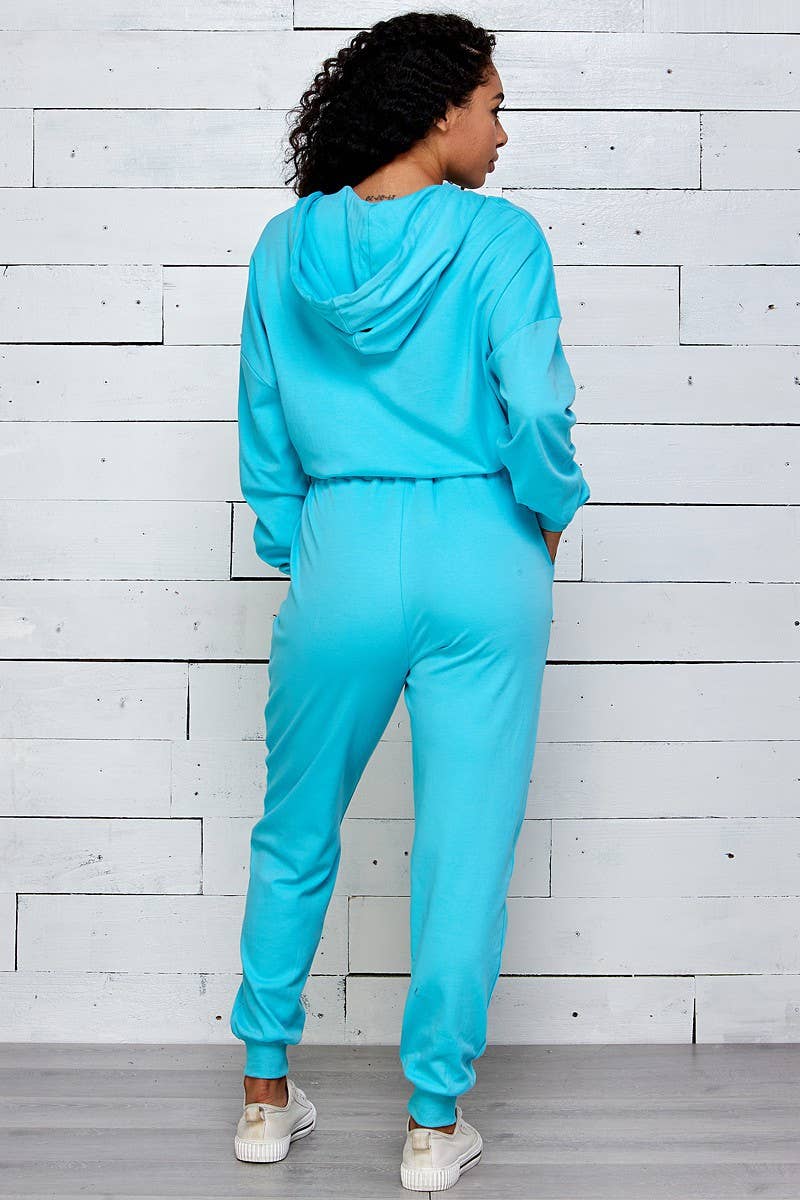 Shop Michella – Großhandel Jumpsuit – Damen – SWEAT-KAPUZEN-JUMPSUIT MIT RIPPBAND12