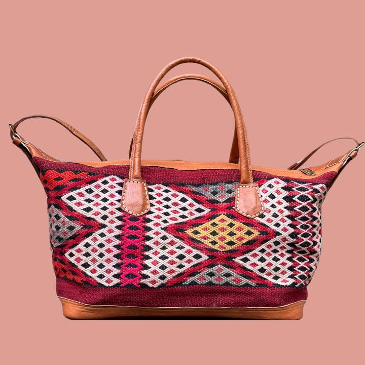 Kilim Weekender for wholesale by Intertwined: Handmade for Good