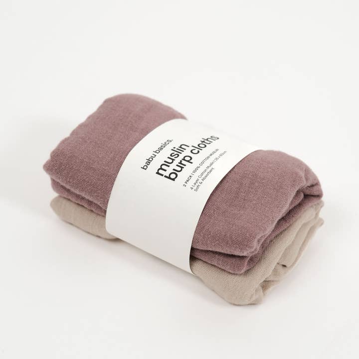 Babu - Wholesale Burp cloth set – Baby - Muslin Burp Cloth Set (2 pack)1