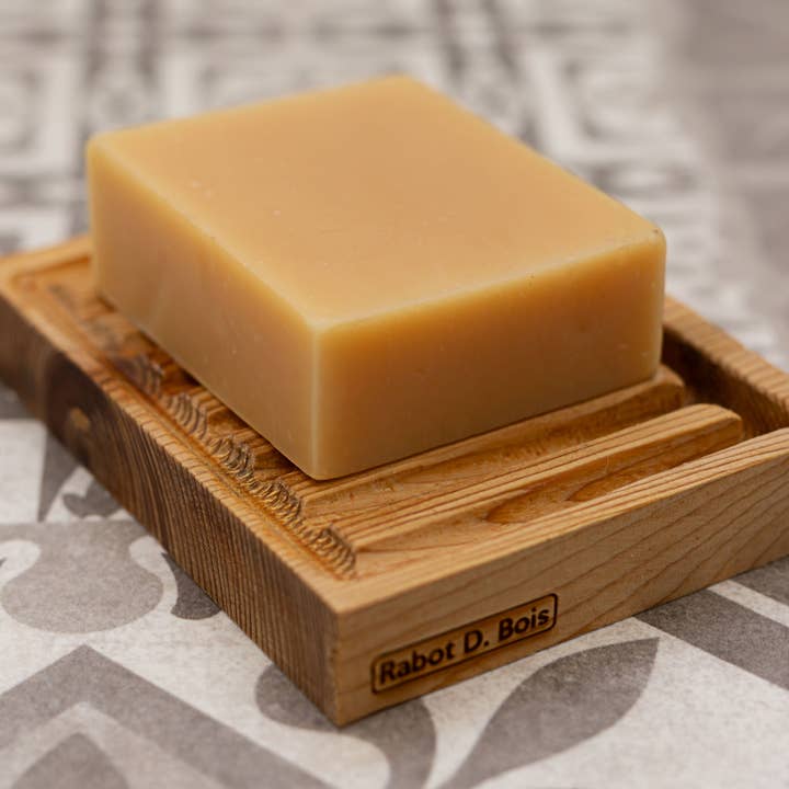 Porte-savon en bois le “D-Coulé" pour la vente par Rabot D. Bois