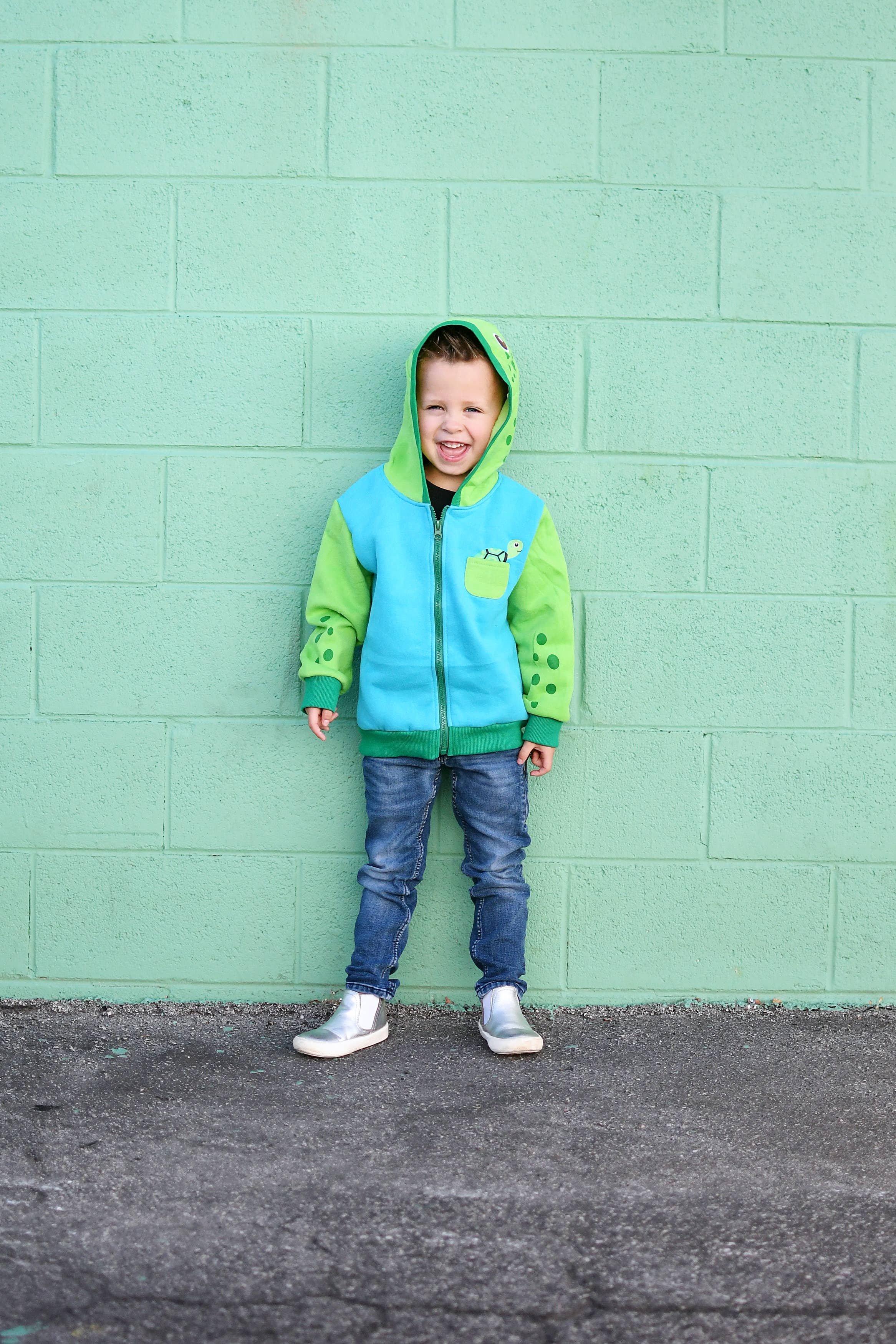 Doodle Pants - Vendita all'ingrosso Felpa con cappuccio - Bambini - Zaino con cappuccio 3D Sea Turtle per bambini e bambini8