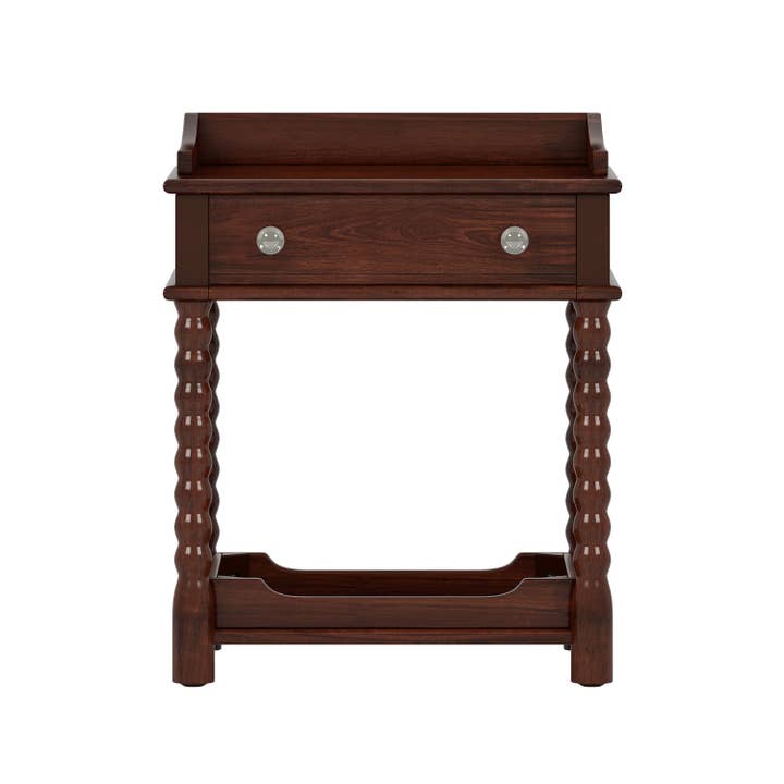 39F Inc. - Wholesale Bed - Retro Wood Platform Bed King/Queen/Full & Nightstand, Walnut5