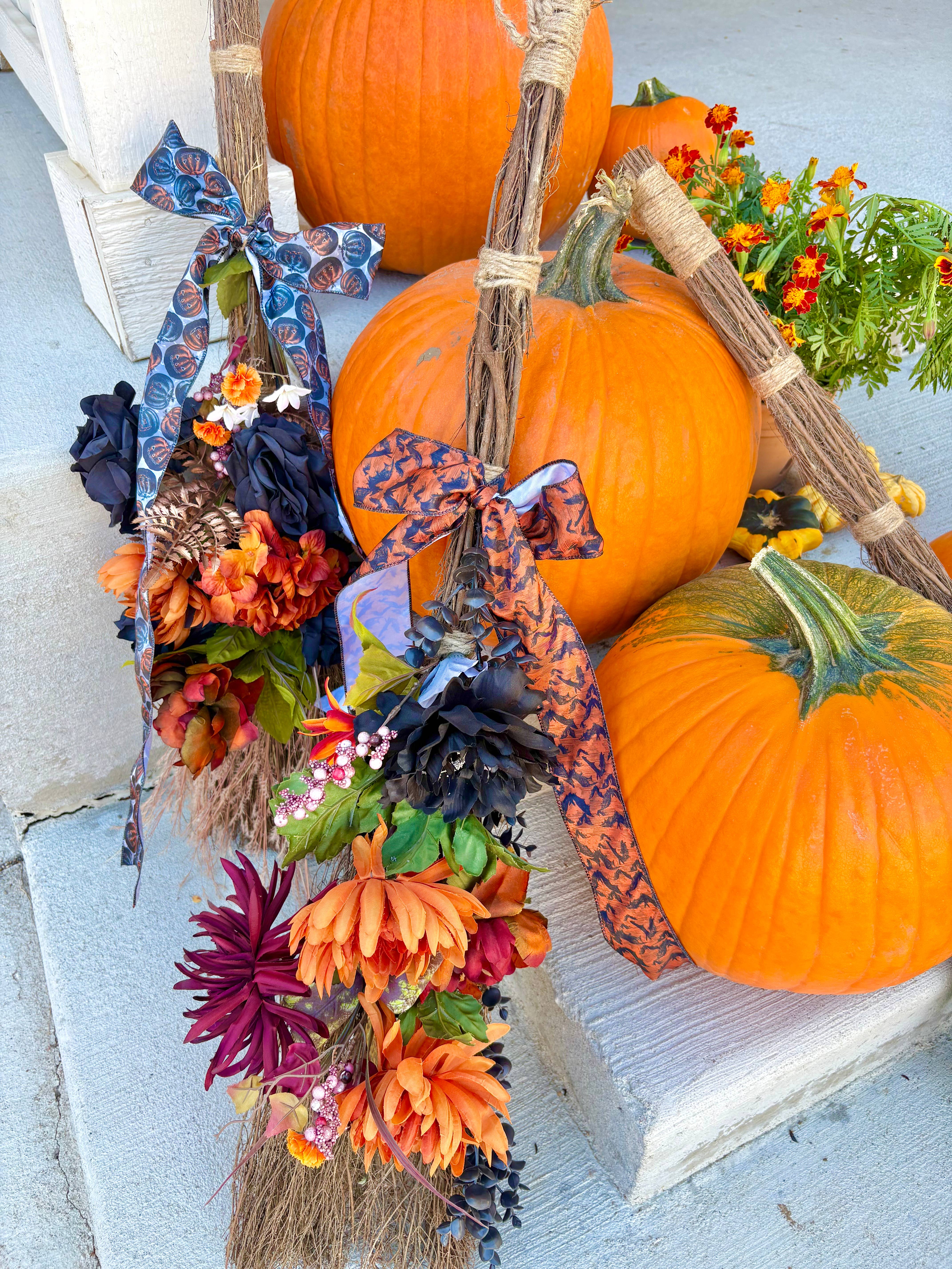 All Little Cute Things - Wholesale Smudge Stick - Floral Broom Witch Besom Handmade Scented Wall Decoration5