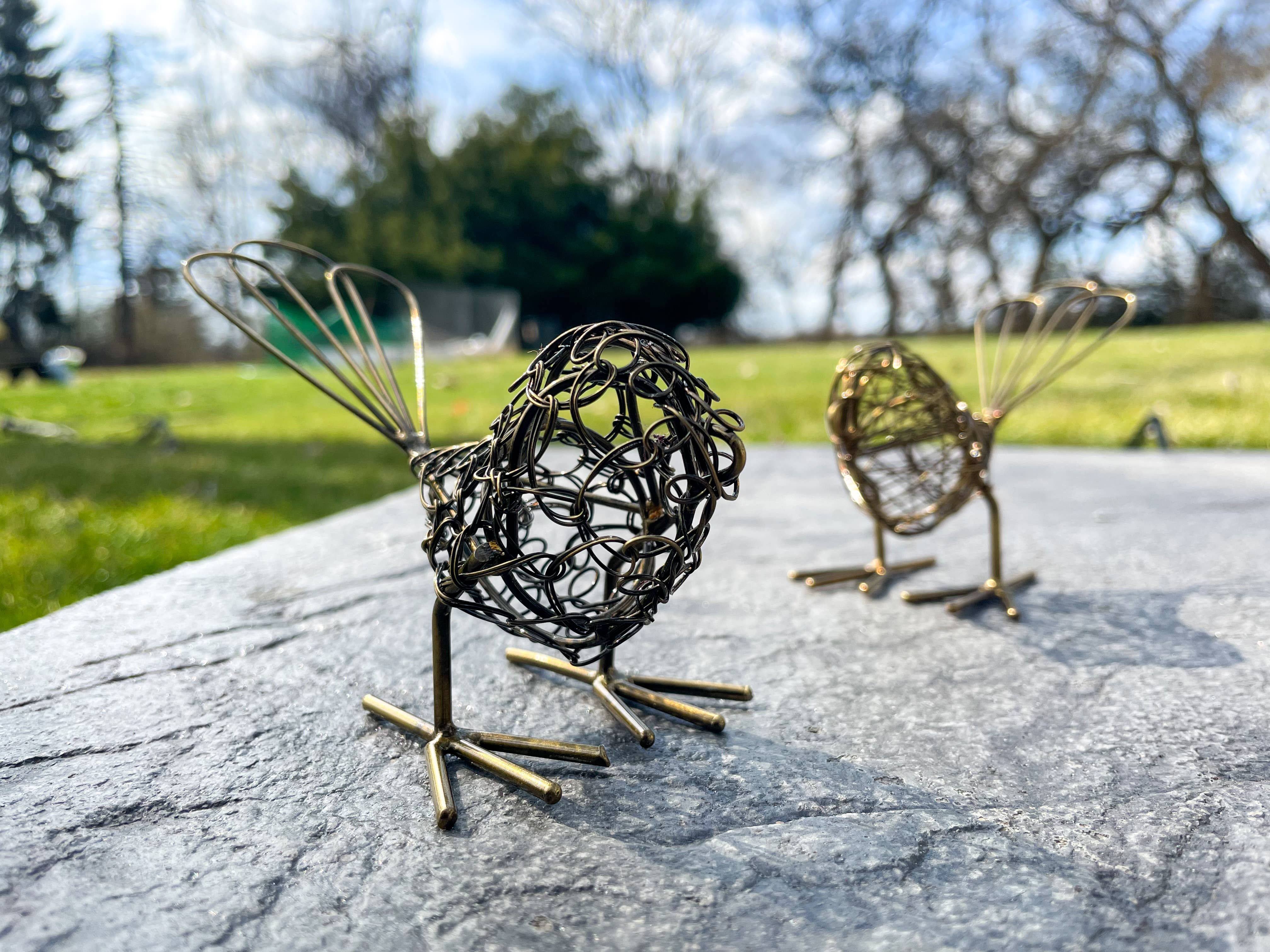 Mira Fair Trade - Wholesale Decorative Figurine - Mini Antique Wrapped Wire Birds (set of 2)1