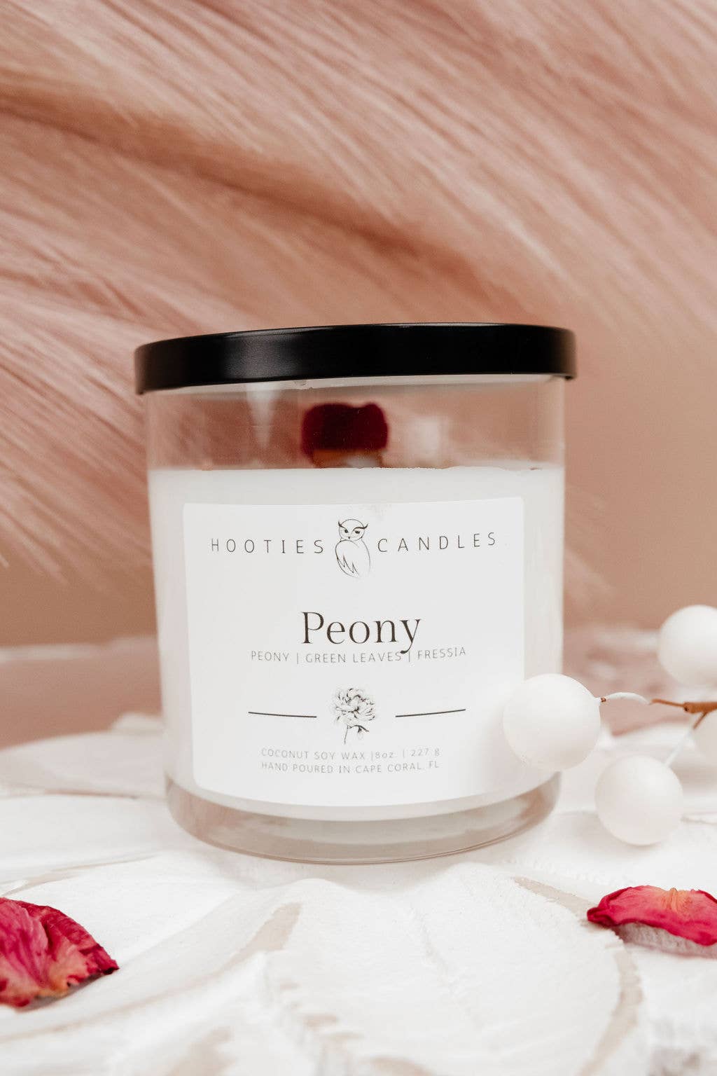 Hooties Candles and Things - Wholesale Jar/Filled Candle - Peony Candle2