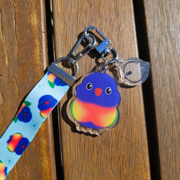 Lorikeet Lanyard for wholesale by Floofie Flock