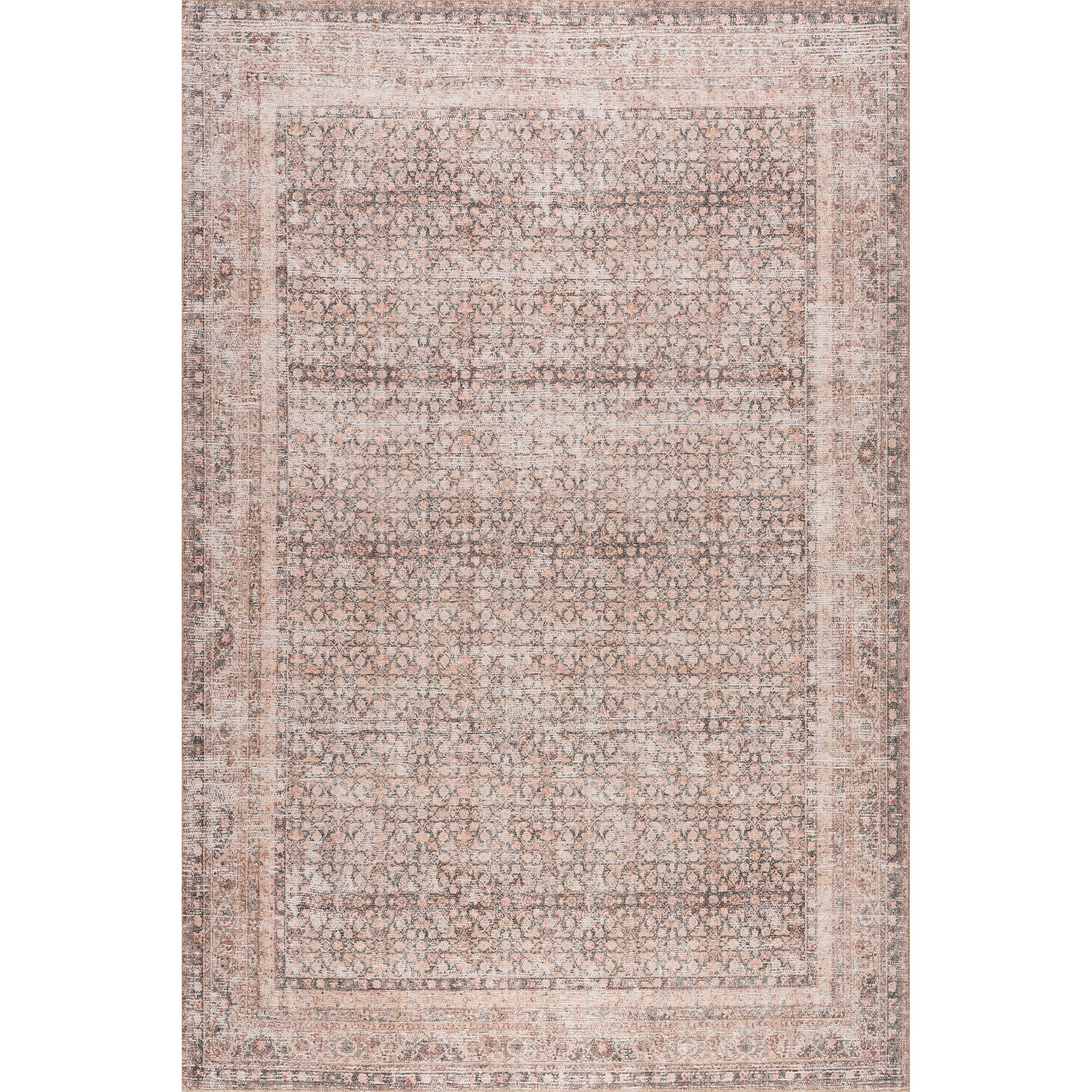 Light Brown Hillstone Collection Olene Traditional Vintage Medallion Area Rug for wholesale on Faire9