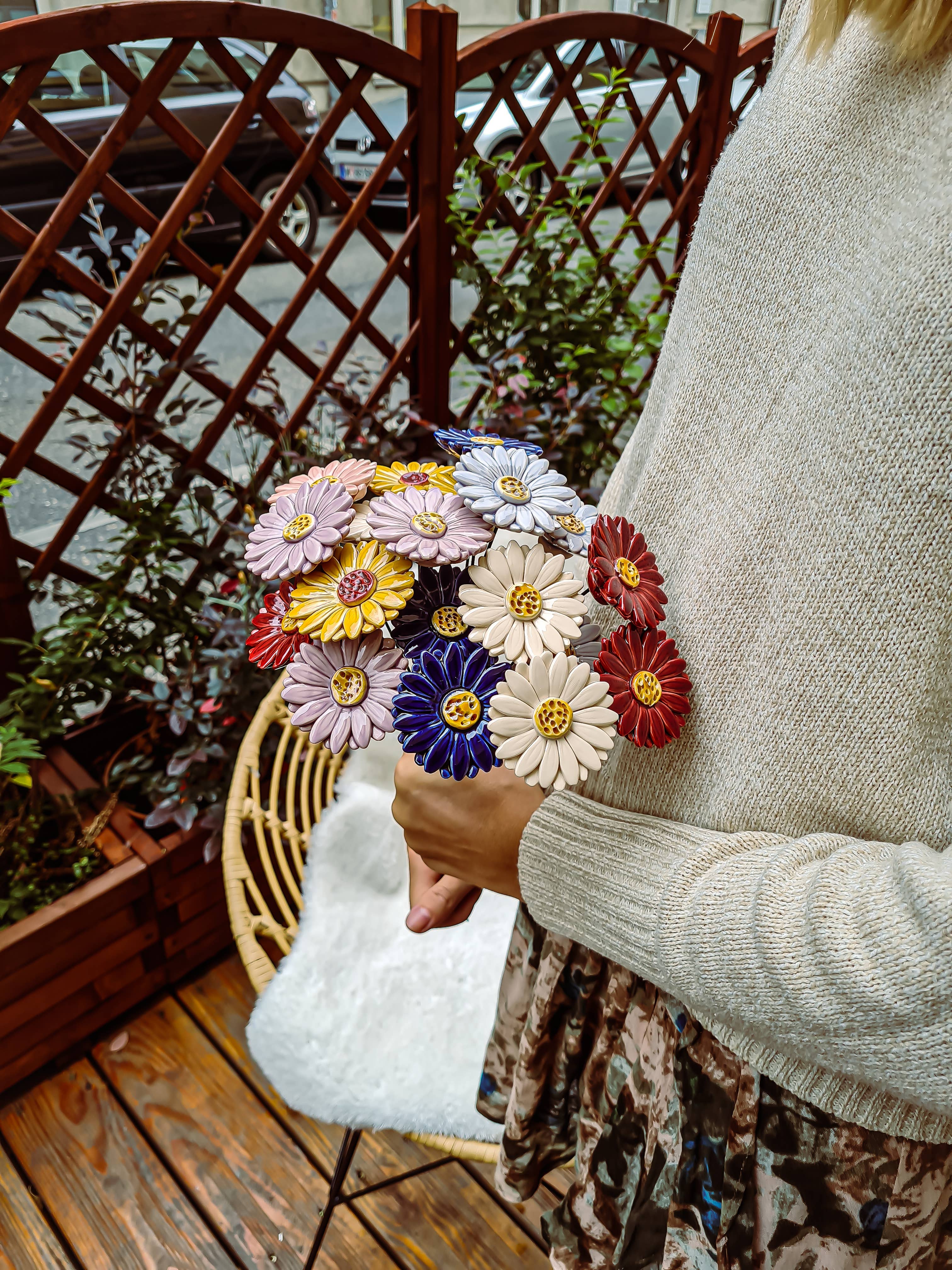 NaturoTheke – wholesale Artificial flowers – Gerbera diameter approx. 5 cm | 39 cm stem55