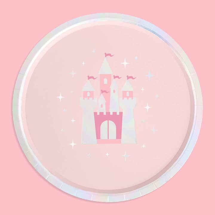 xo, Fetti - Wholesale Disposable Plate - Princess Plates - 24 paper plates, kids queen crown party1