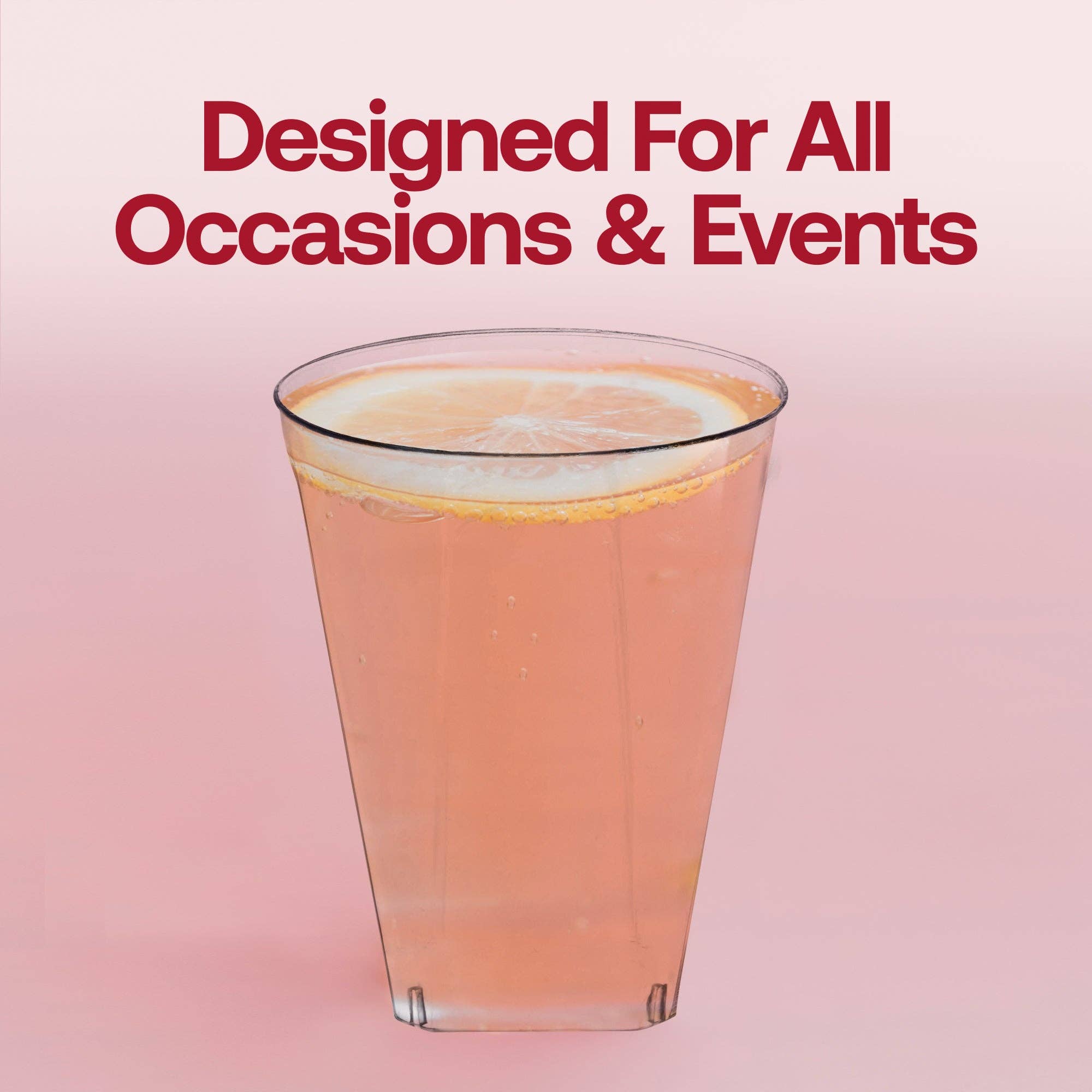 Smarty had a Party - Wholesale Disposable Cup - 7 oz. Clear Square Bottom Disposable Plastic Cups - 500 pcs6