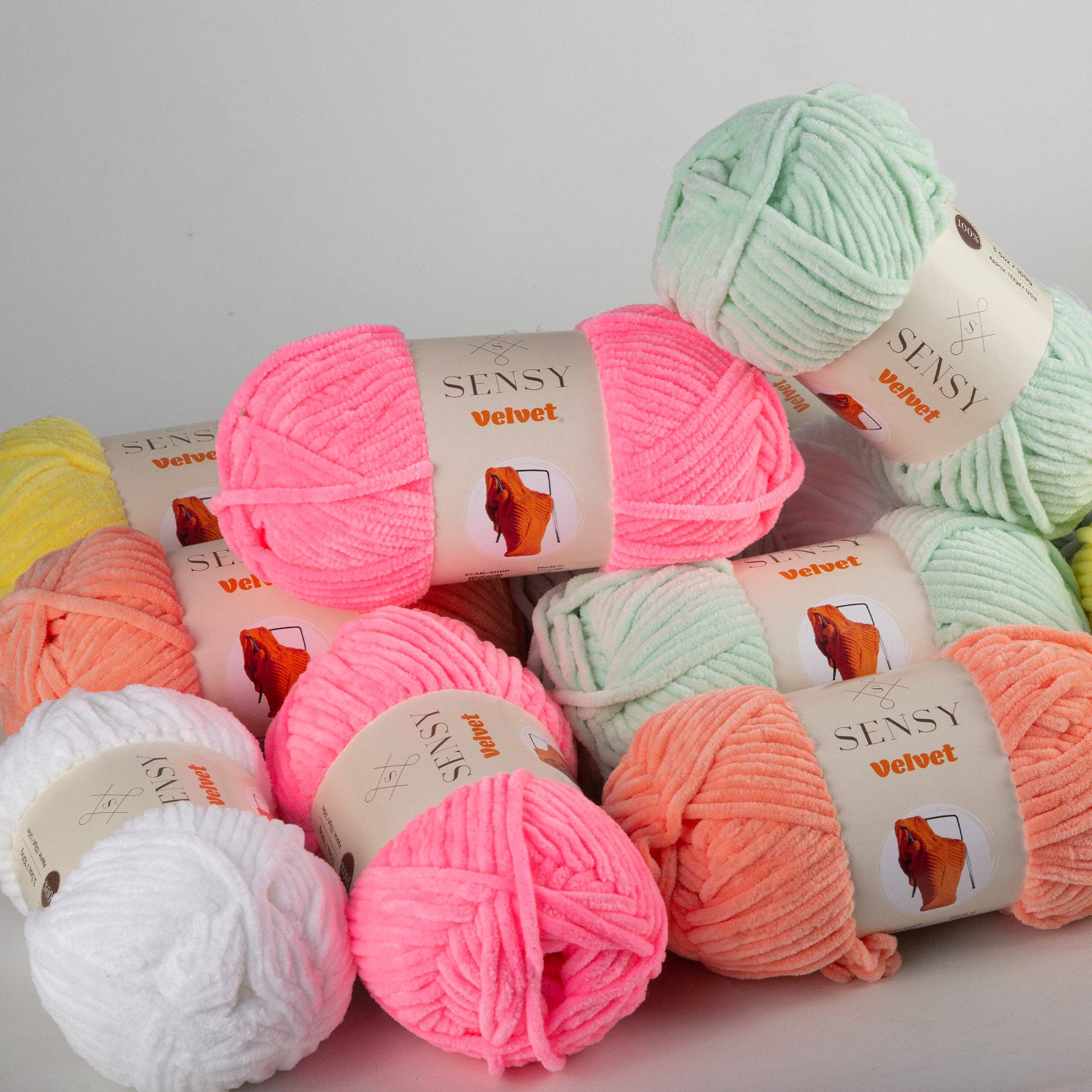 Sensy - Wholesale Yarn - Sensy Velvet Yarn, Blanket Yarn, 3.5 oz, 132 Yards, Gauge 5 Bulky37
