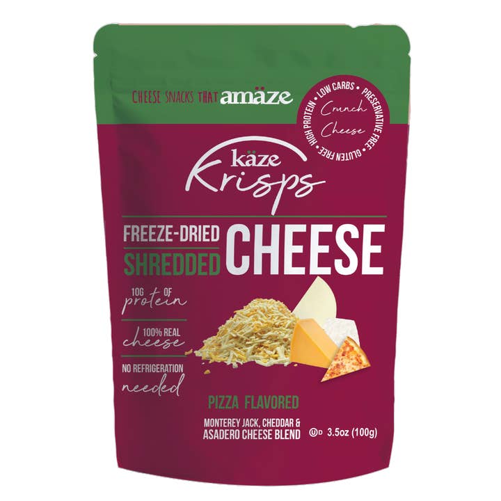 KÄZE Real Cheese - Wholesale Cheese - Kaze Krisps Freeze Dried Shredded Cheese - Pizza Flavor