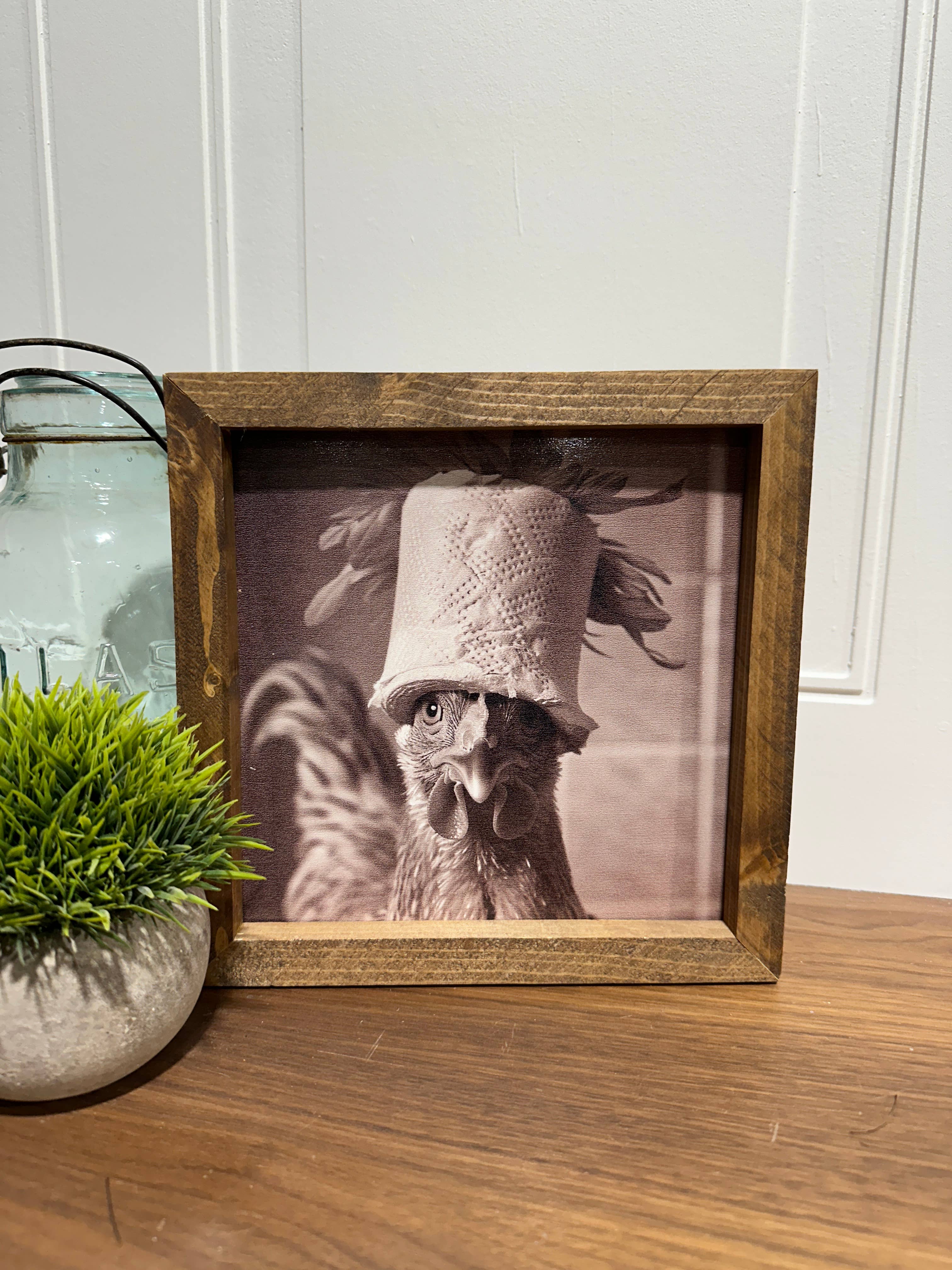 The Broken Board – Großhandel Wandkunst-Set – Lustiges Hühner-Badezimmerbild