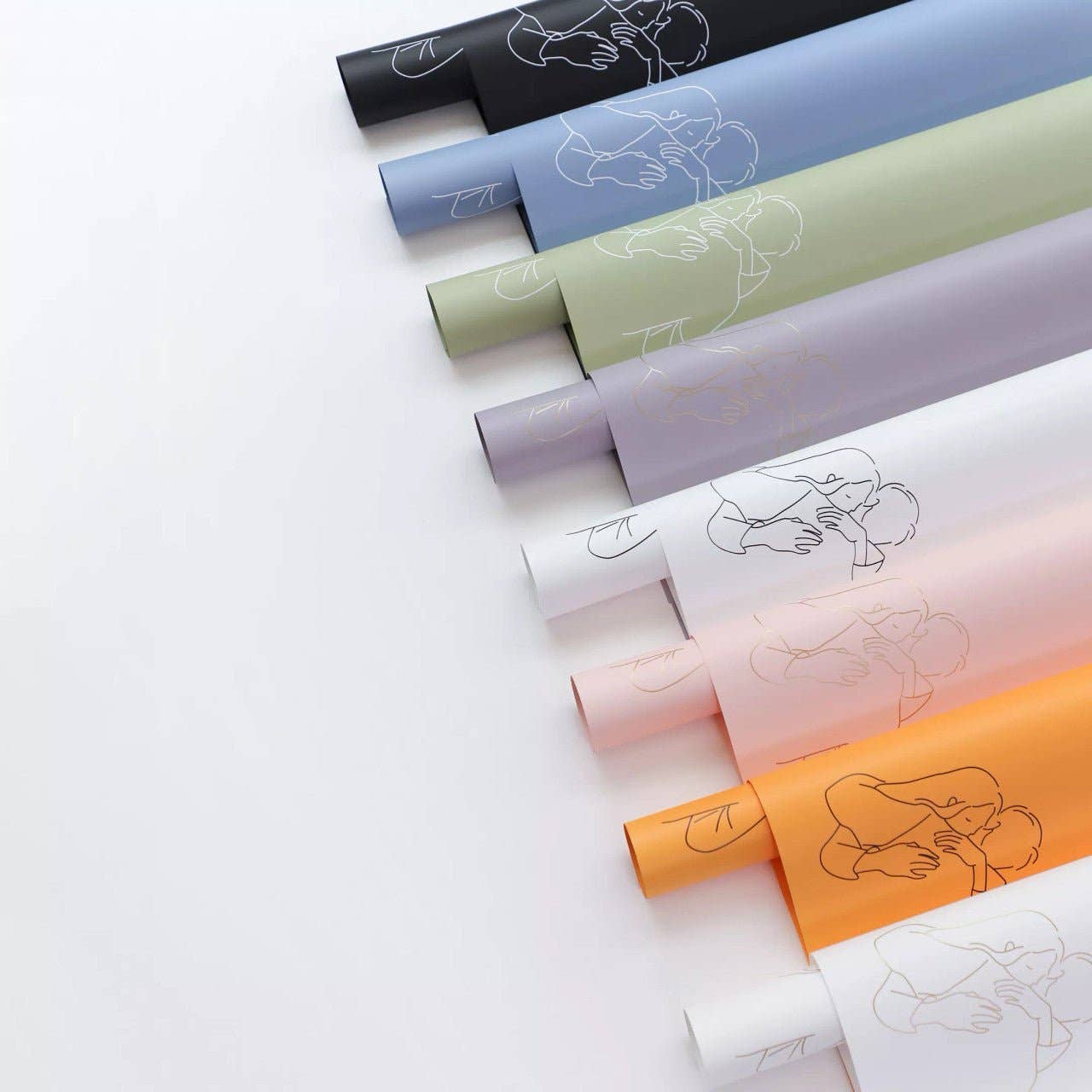 Elegant Design Supply – wholesale Wrapping paper roll – Everyday I love you Waterproof Flower Wrapping Paper (20 sheets/bag)10