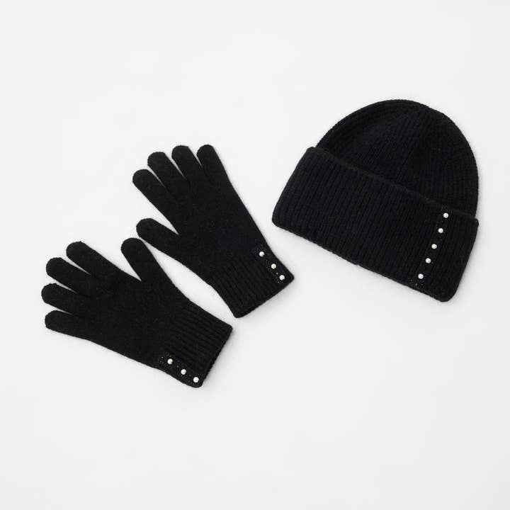 Gebreide muts & handschoenen set voor wholesale door leo & ugo