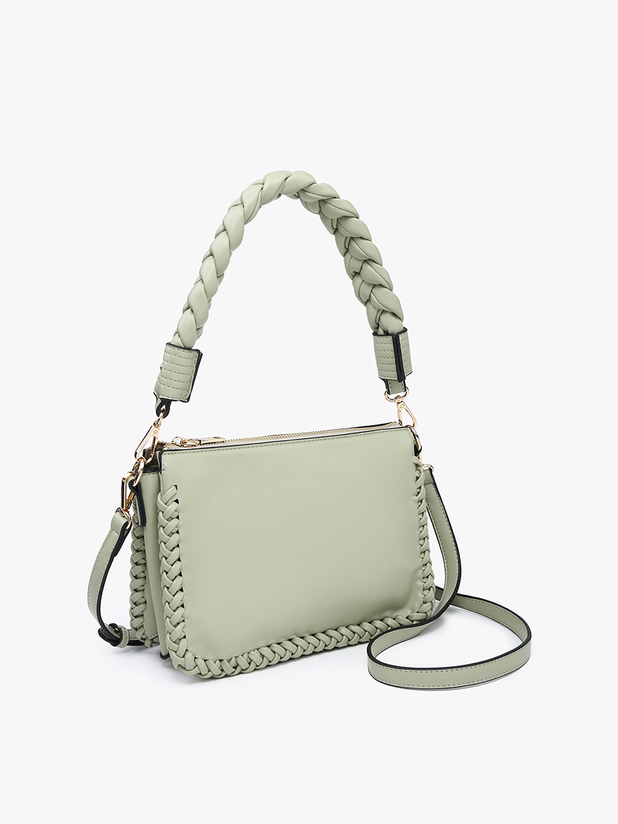 Jen & Co. - Wholesale Shoulder Bag - Women's - M2461 Judith Whipstitch Trim Shoulder Bag w/ Braided Handle10