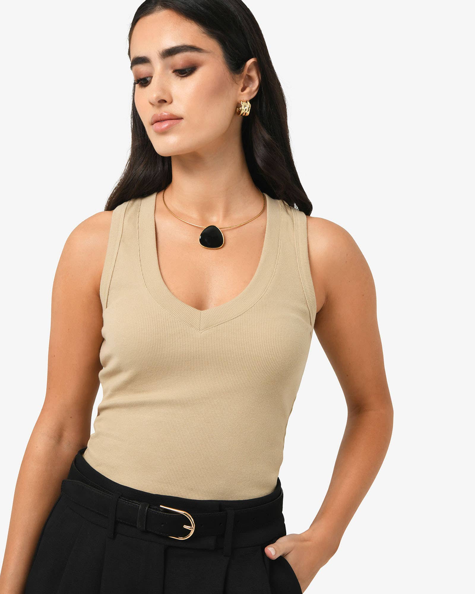 Forcast - Wholesale T-shirt – women's - Forcast Women's Devon V-Neck Singlet18