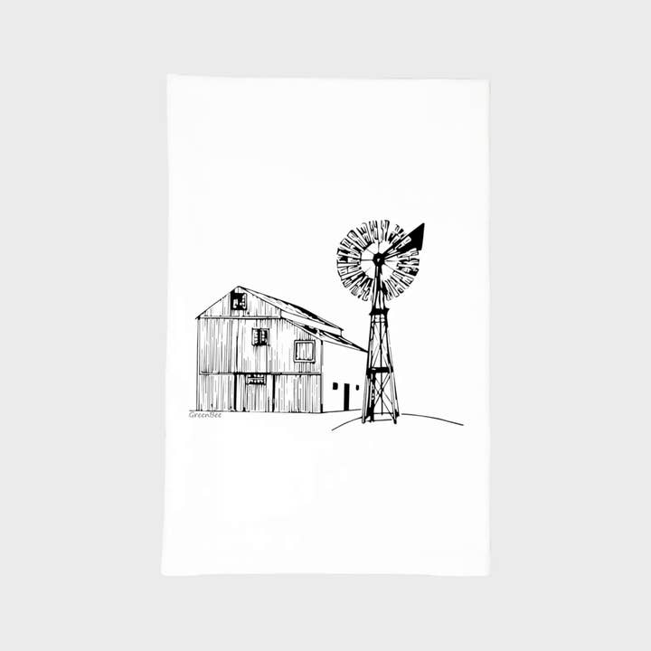 Barn Dish Towel | Tea Towels | Rustic Kitchen Tea Towels for wholesale by Green Bee Tea Towels