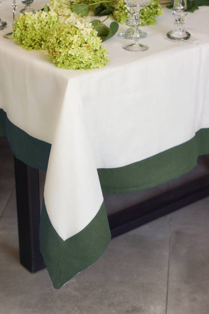 Liem Home - Wholesale Tablecloth - Custom tablecloth with border. Linen tablecloth with edging.3