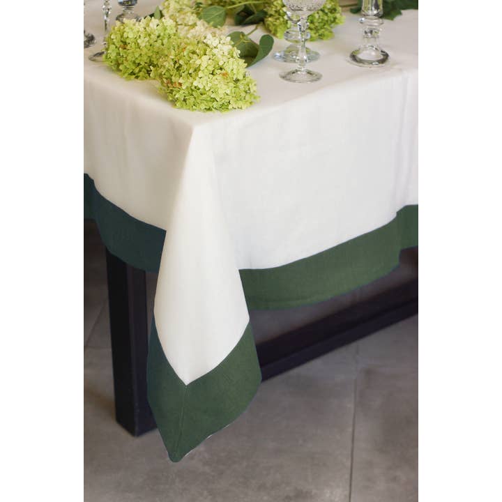 Liem Home - Wholesale Tablecloth - Custom tablecloth with border. Linen tablecloth with edging.3