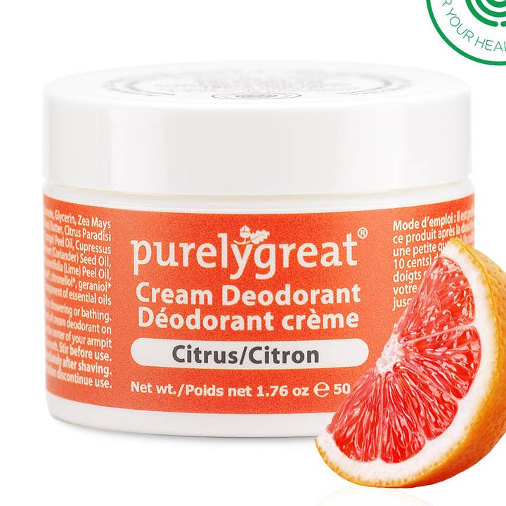 Purelygreat Cream Deodorant - Citrus for wholesale by Purelygreat Natural Deodorants