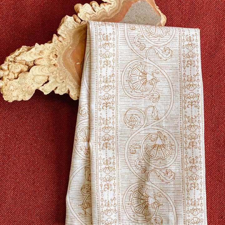 Floral Fans Tea Towel for wholesale by re:mused studio