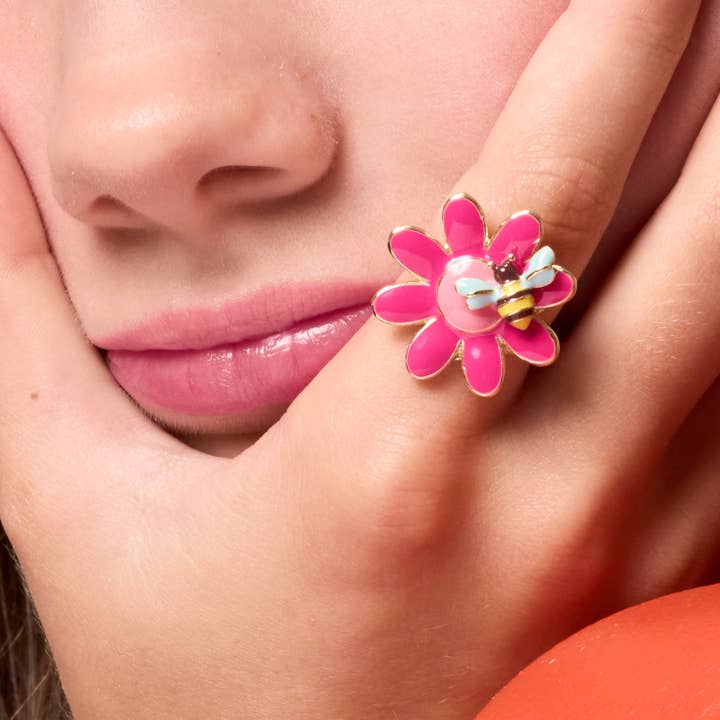 Girl Nation - Wholesale Cocktail/Statement Ring - Petal Party Adjustable Ring with Gift Box