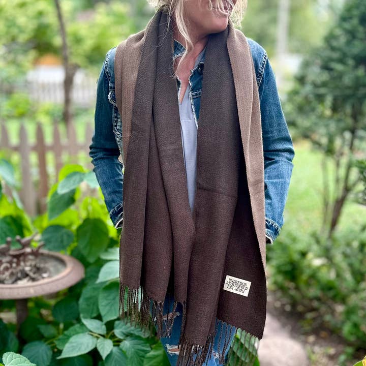 Bohemian Grace - Wholesale Scarf - Women's - Chloe Cashmere Blanket Scarf. Brown.3