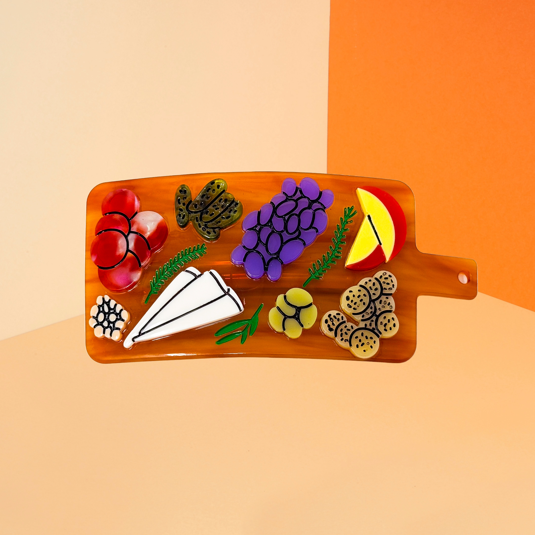 Jenny Lemons - Wholesale Barrette - Women's - Charcuterie Board French Barrette3