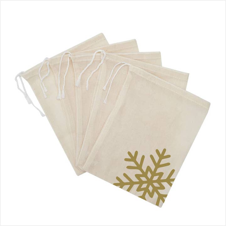 Sac en mousseline de coton à cordon // Noël pour la vente par Spiritual Whiskey