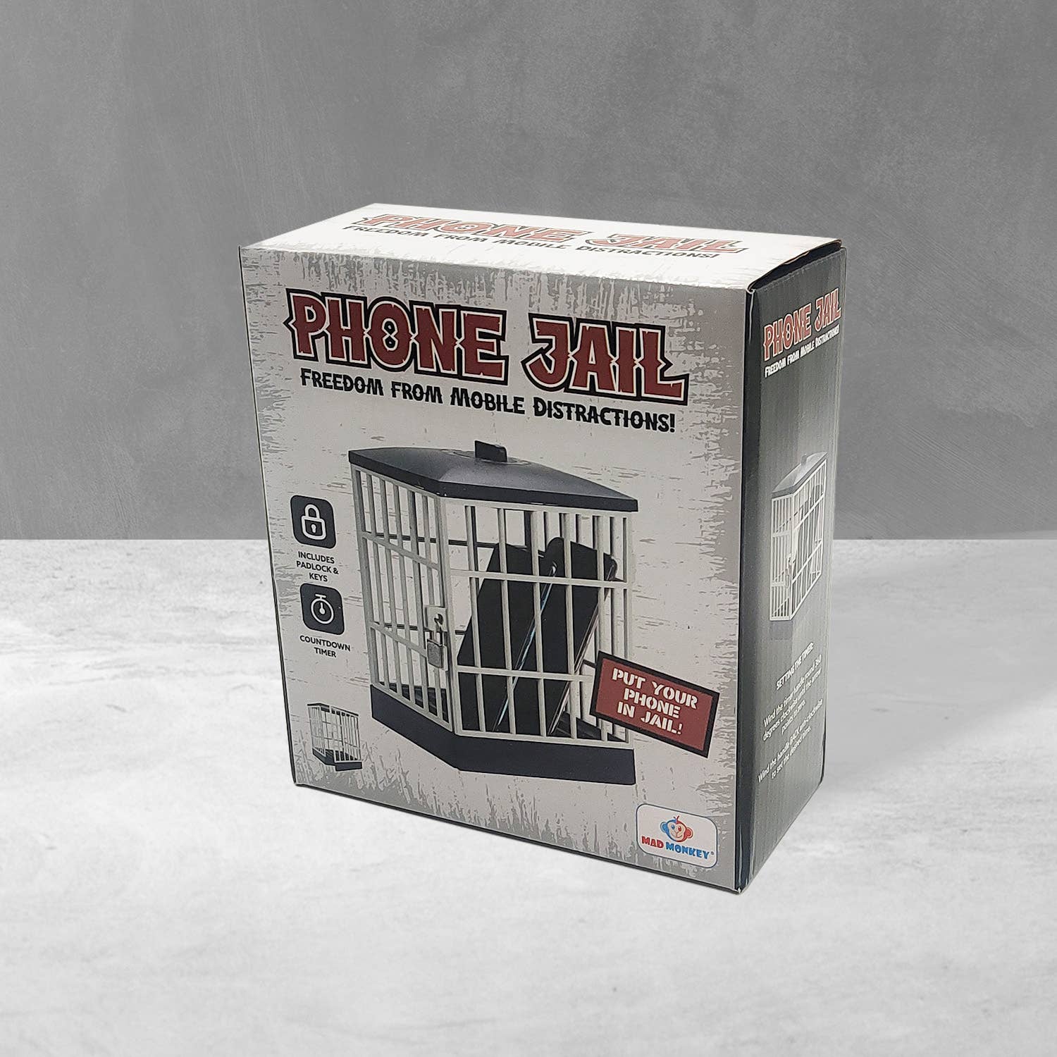 Mad Monkey GmbH - Venta al por mayor Regalo de broma/detalle - Mad Monkey - Prisión para móviles con temporizador y llave5
