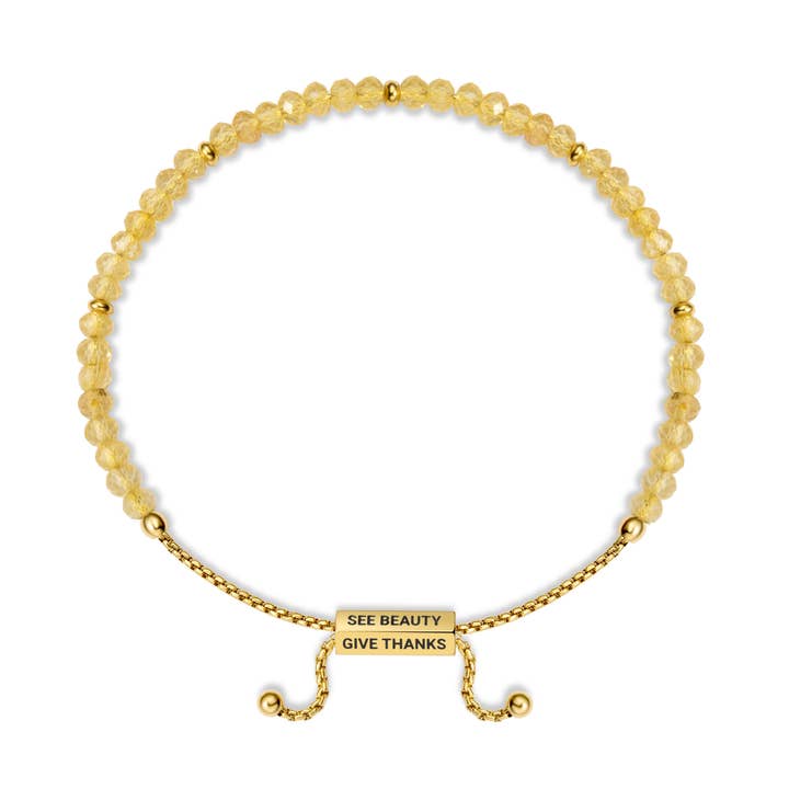 Citrine Gemstone Bracelet – November Birthstone for wholesale by hope love shine