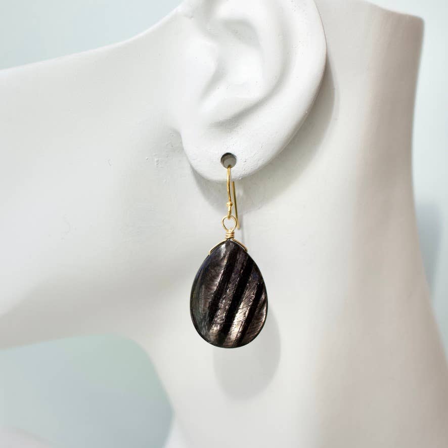 a.v. max - Wholesale Dangle Earrings - Serena Statement Semi Teardrop Earrings18