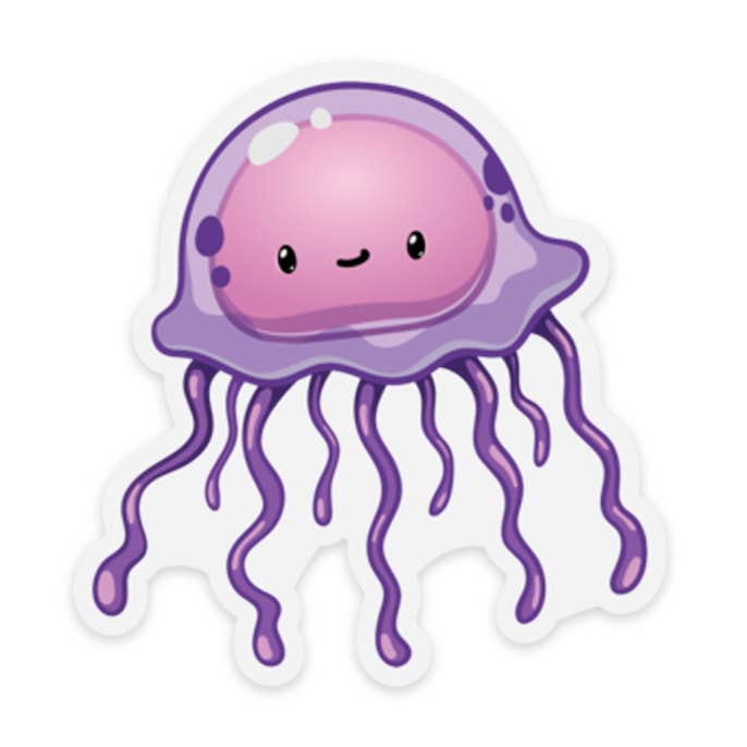 Jellyfish Sticker | Sea Creature Stickers For Presents for wholesale by Vancity Stickers