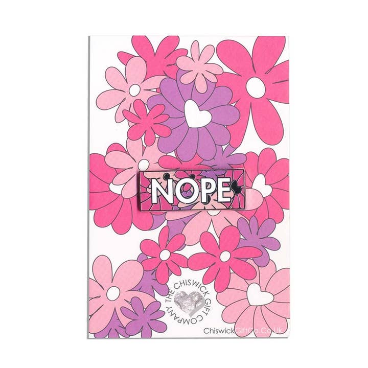 Two Little Boys – wholesale Lapel pin/button – Nope - Angry Flower Enamel Pin
