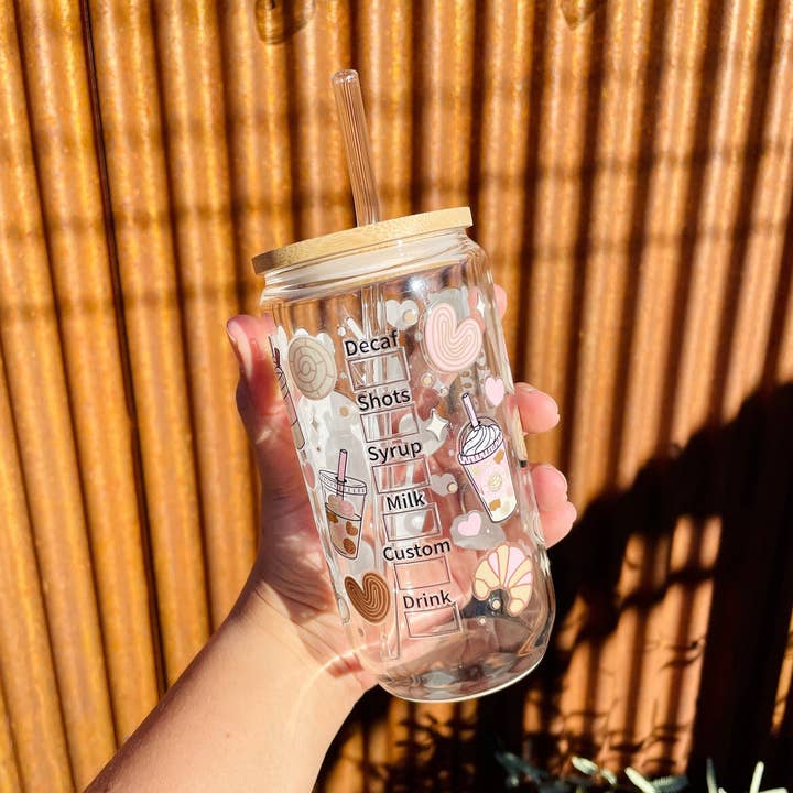 Las Changuis Tianguis - Wholesale Drinking Glass/Cup - Cafecito y Chisme 16oz Conchita Cup5