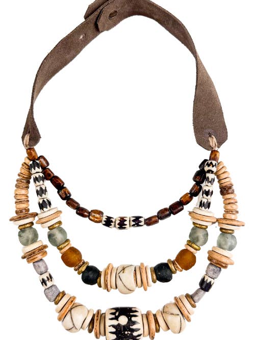 Mehrlagige klassische Halskette | Mixed Tribal für den Großhandel von Twine & Twig