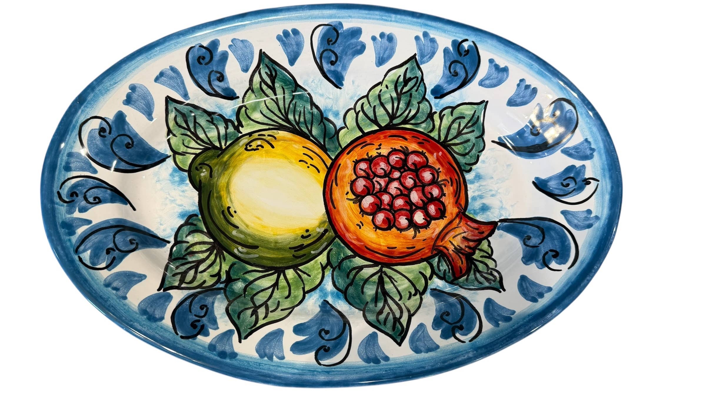 Euro Ceramica Home | ClayBarn - Wholesale Platter - Exclusively on Faire - Sicilia Hand Painted Serving Platter2