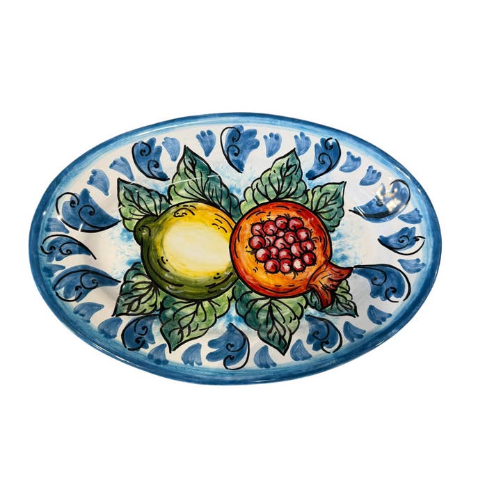 Euro Ceramica Home | ClayBarn - Wholesale Platter - Exclusively on Faire - Sicilia Hand Painted Serving Platter2