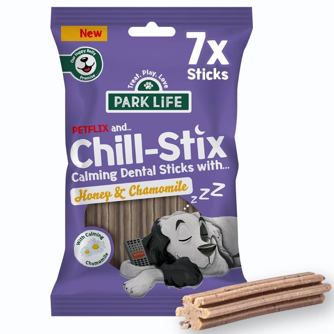 PARK LiFE - Wholesale Pet Treats - Dog - Chill Stix Calming Dental Sticks Honey & Chamomile2